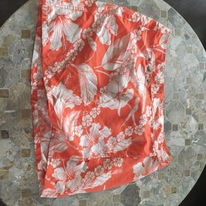 Tommy Bahama Orange Floral Mini Skirt
